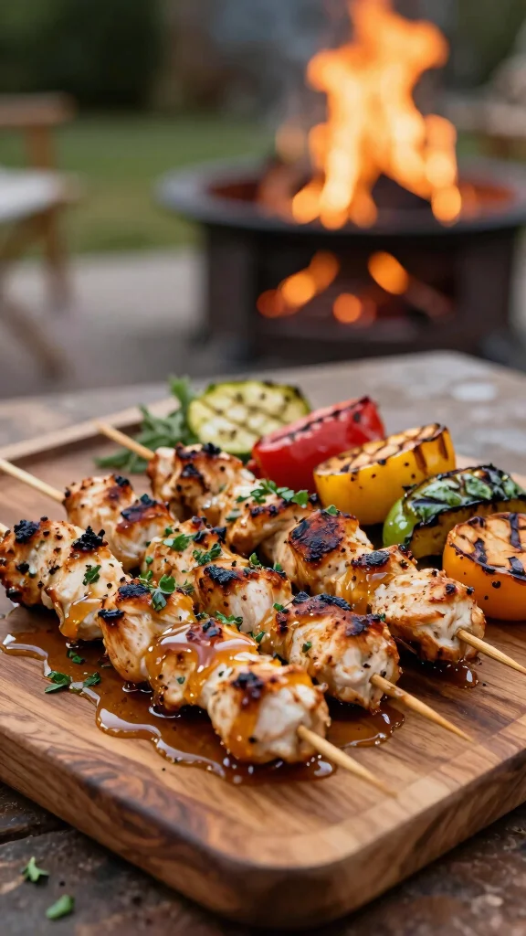 20 Chicken Kebabs Recipes Great for Grilling - 6. Honey Garlic Chicken Kebabs 1