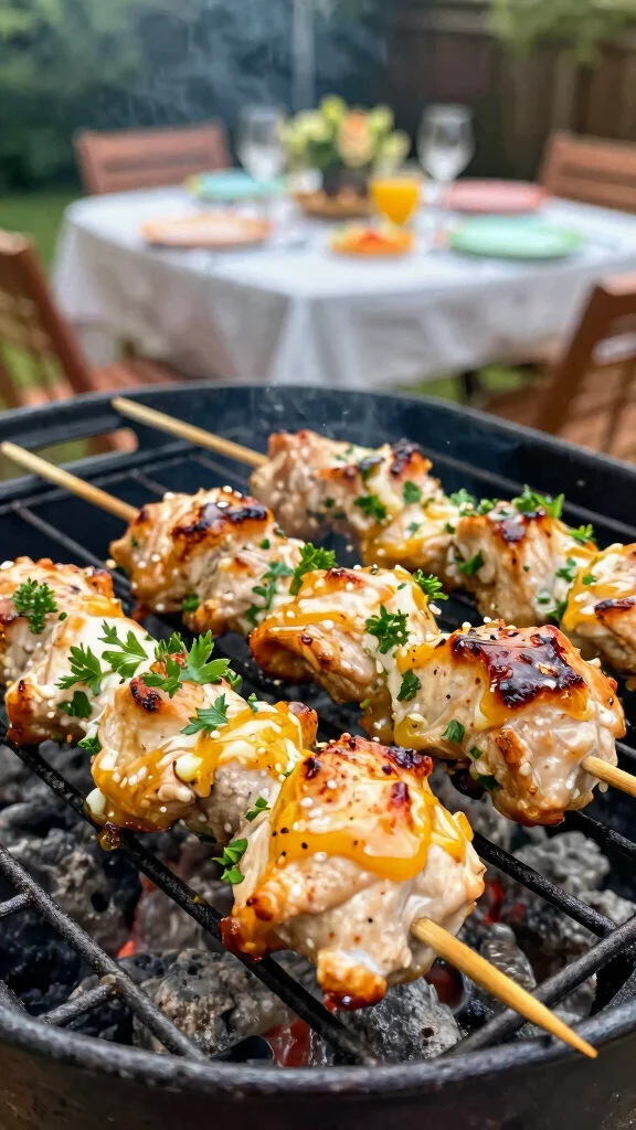 20 Chicken Kebabs Recipes Great for Grilling - 9. Garlic Butter Chicken Kebabs 1