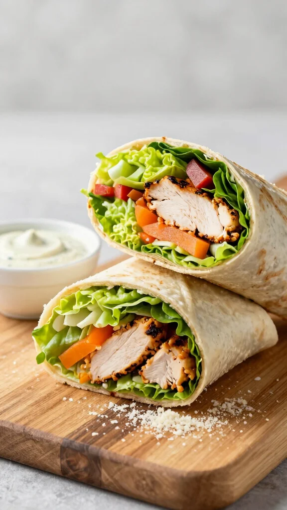 20 Chicken Sandwich and Wrap Recipes to Pack Easily - 7. Chicken Caesar Wrap 1