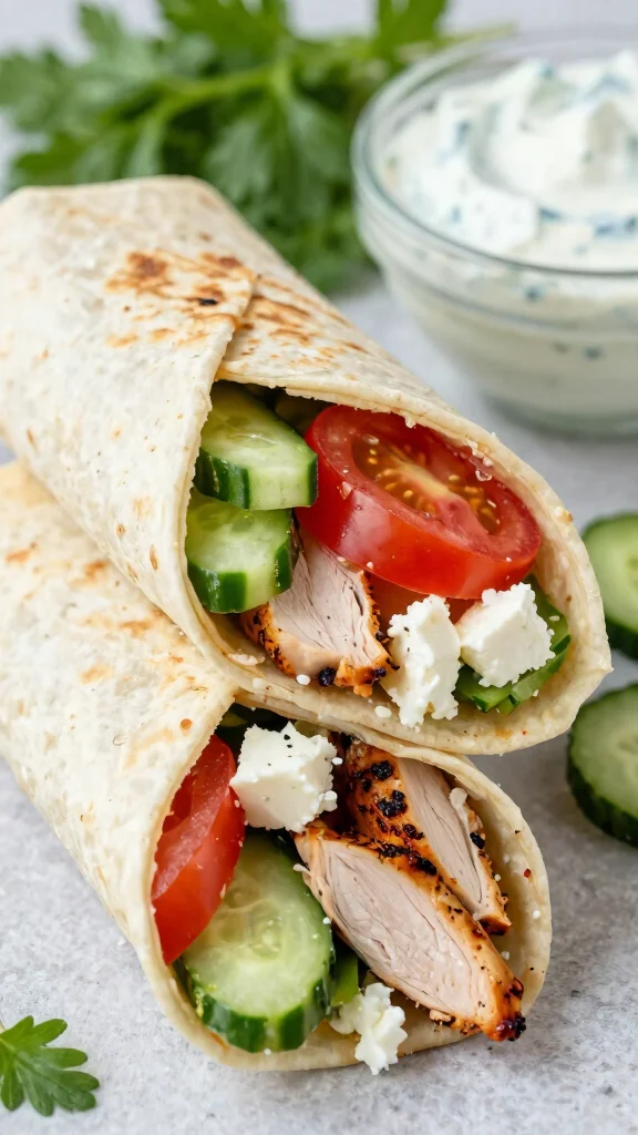 20 Chicken Wrap Recipes for On-the-Go Meals - 1. Mediterranean Chicken Wrap 1