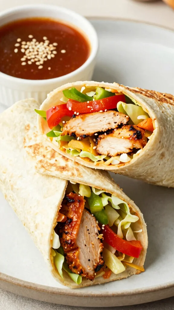 20 Chicken Wrap Recipes for On-the-Go Meals - 10. Teriyaki Chicken Wrap 1