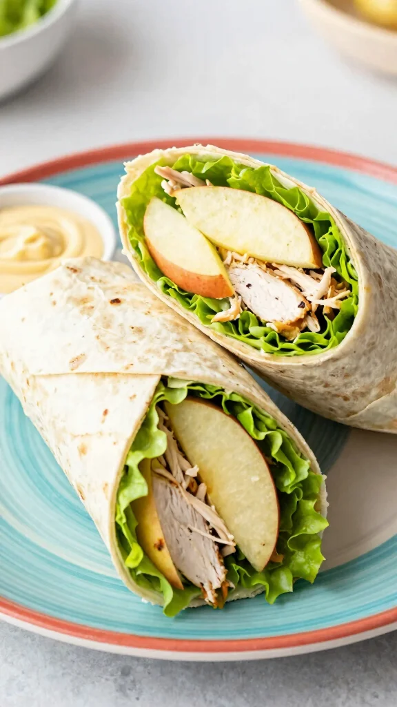 20 Chicken Wrap Recipes for On-the-Go Meals - 18. Apple Chicken Wrap 1