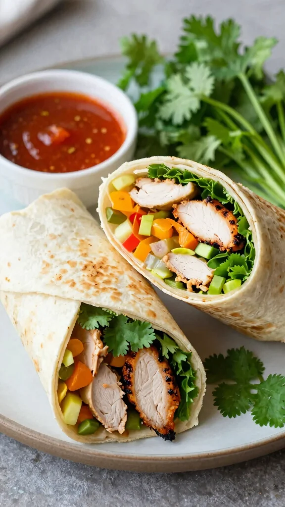 20 Chicken Wrap Recipes for On-the-Go Meals - 19. Chicken Banh Mi Wrap 1