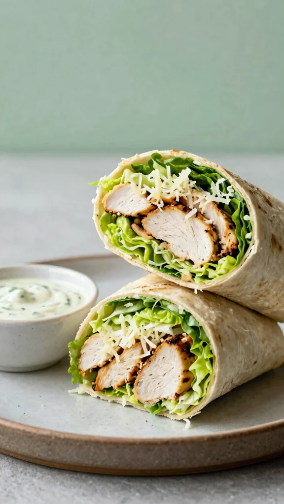 20 Chicken Wrap Recipes for On-the-Go Meals - 4. Classic Caesar Chicken Wrap 1