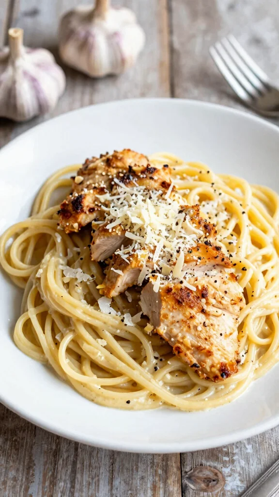 20 Creamy Chicken Pasta Recipes Everyone Loves - 15. Garlic Parmesan Chicken Pasta 1