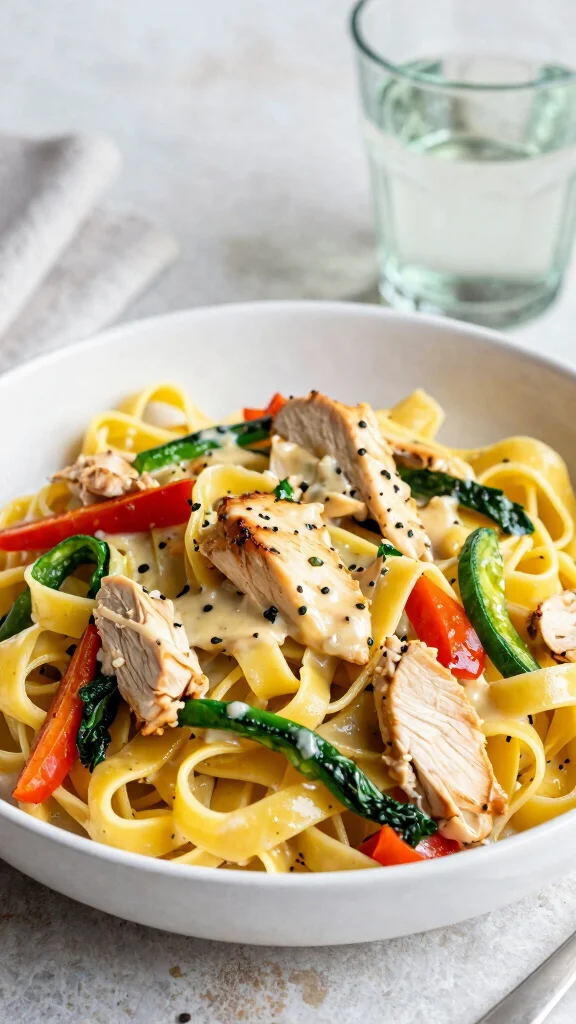 20 Creamy Chicken Pasta Recipes Everyone Loves - 17. Chicken Fettuccine Primavera 1