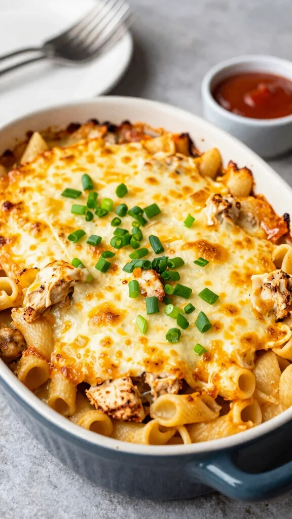 20 Creamy Chicken Pasta Recipes Everyone Loves - 7. Buffalo Chicken Pasta Bake 1