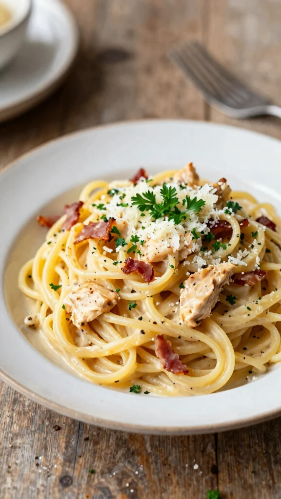20 Creamy Chicken Pasta Recipes Everyone Loves - 8. Chicken Carbonara Pasta 1