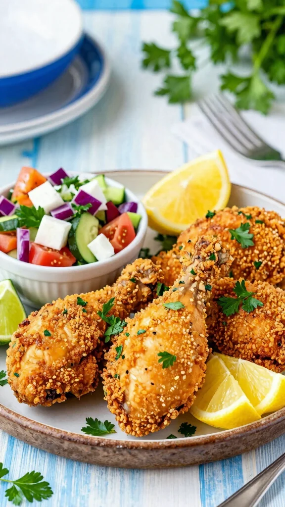 20 Crispy Fried Chicken Recipes to Drool Over - 14. Mediterranean Gluten-Free Fried Chicken 1