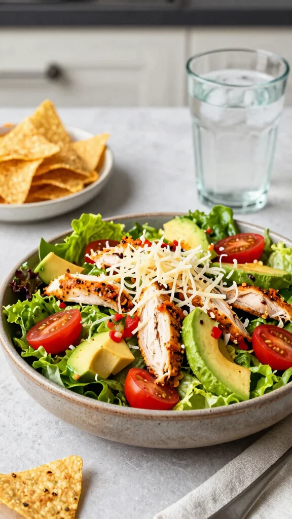 20 Low-Carb Chicken Recipes for Healthy Eating - 12. Taco Chicken Salad 1