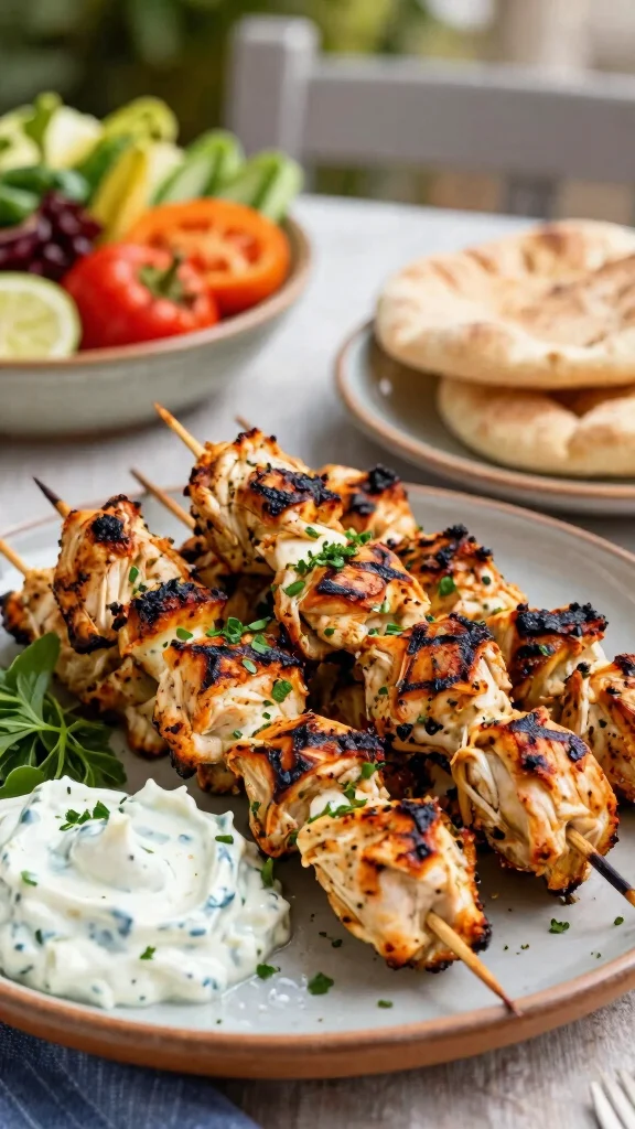 20 Low-Carb Chicken Recipes for Healthy Eating - 14. Mediterranean Chicken Skewers 1
