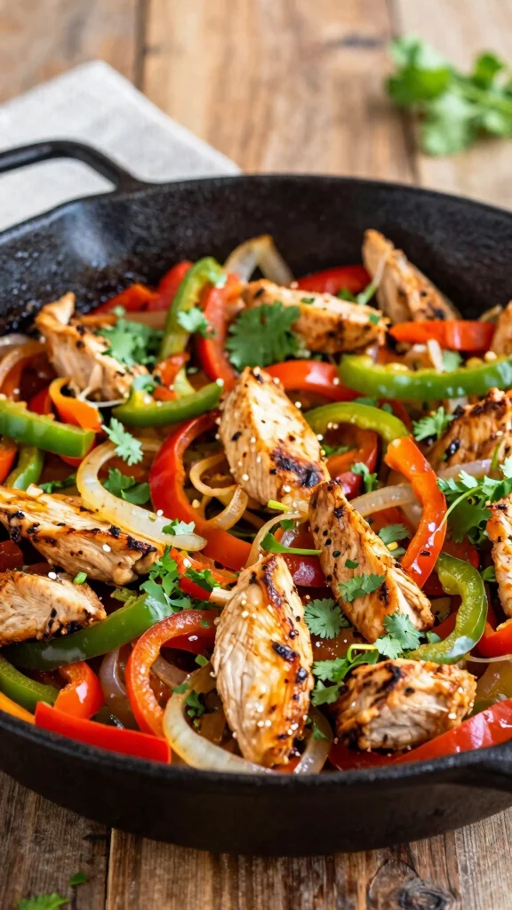 20 Low-Carb Chicken Recipes for Healthy Eating - 19. Chicken Fajita Skillet 1