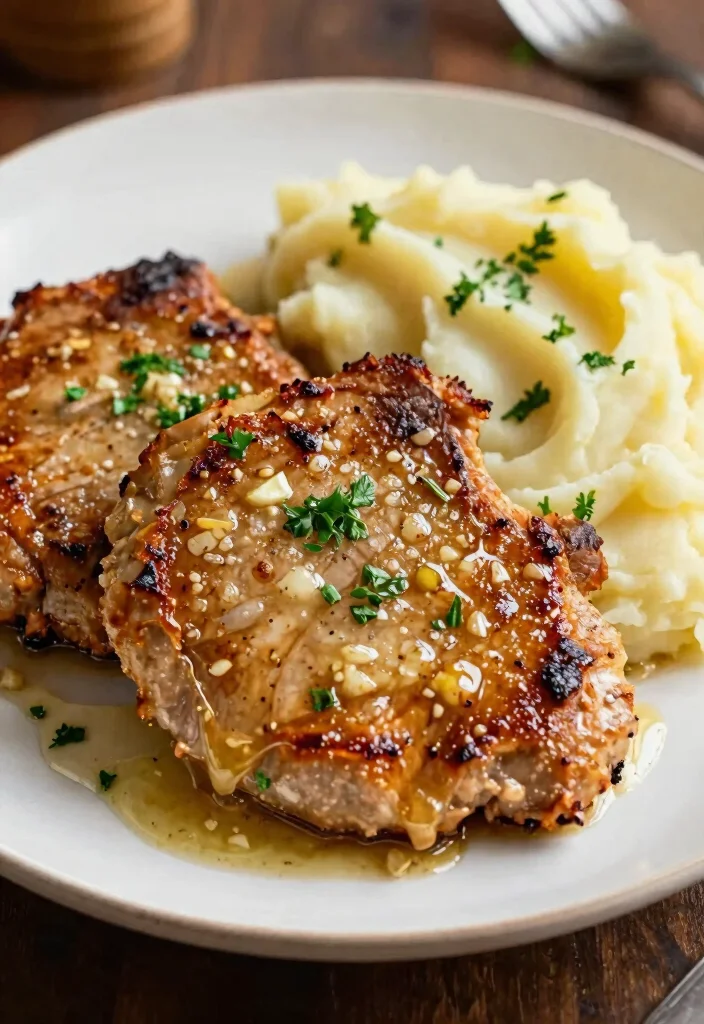 20 Perfect Pork Chops in the Oven: Baked to Perfection Every Time - 20. Garlic Butter Baked Pork Chops 1