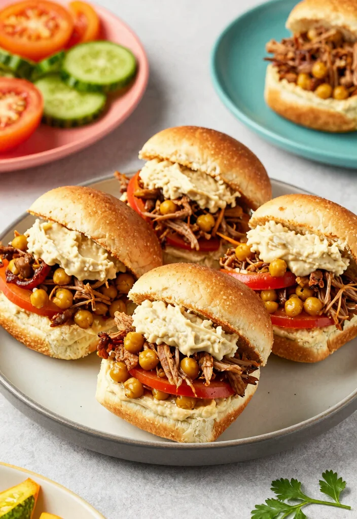 20 Pulled Pork Sliders Hawaiian Rolls: Party Appetizer Favorite - 15. Mediterranean Chickpea Pulled Pork Sliders 1