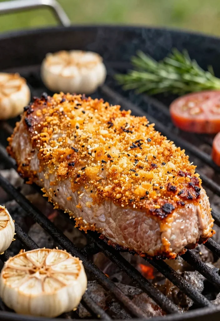 The #20 Pork Tenderloin on the Grill: Restaurant-Style BBQ - 14. Garlic Parmesan Crust 1