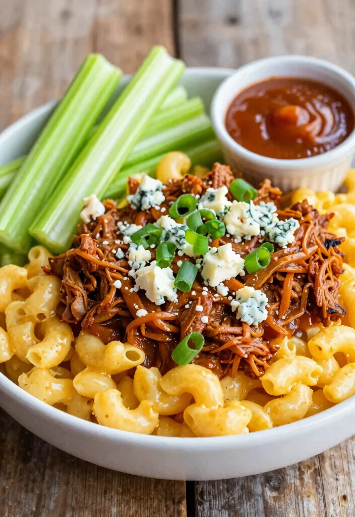 The Best 17 Pulled Pork Mac and Cheese: Creamy BBQ Pasta Dish - 4. Buffalo Pulled Pork Mac and Cheese 1