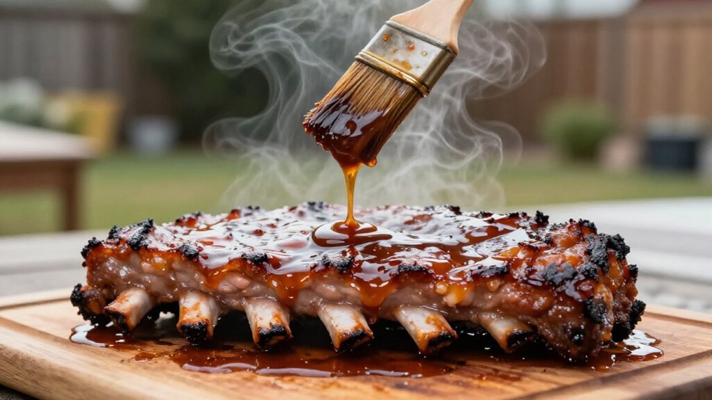 glaze char rest slice ribs